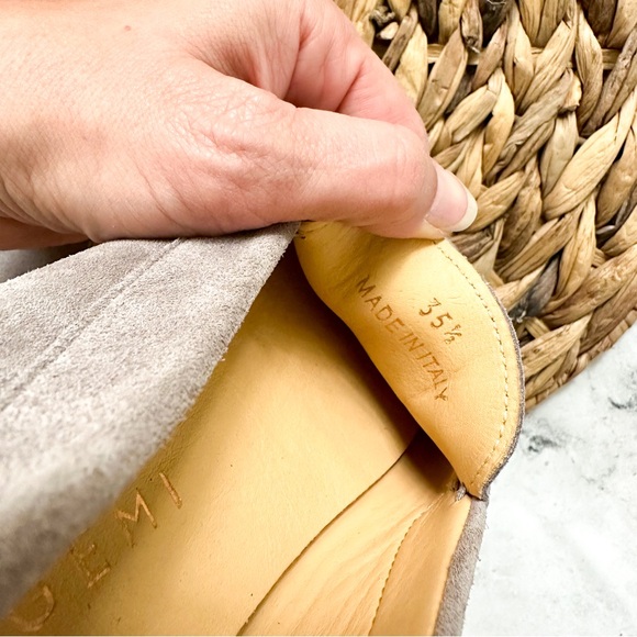 M. Gemi Grey Felize Suede Driving Moccasins - Picture 3 of 9